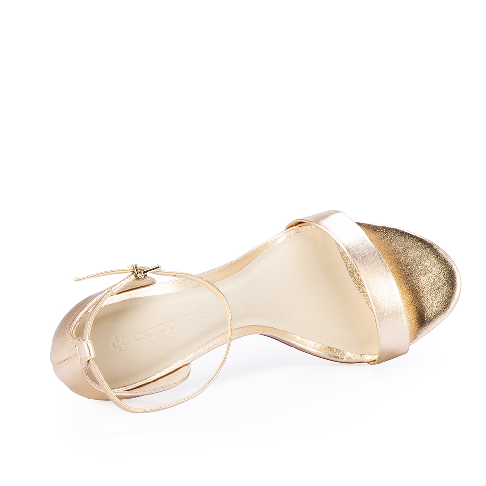 SAND&Aacute;LIA DE TIRA DOURADA SALTO ALTO COURO image number 4