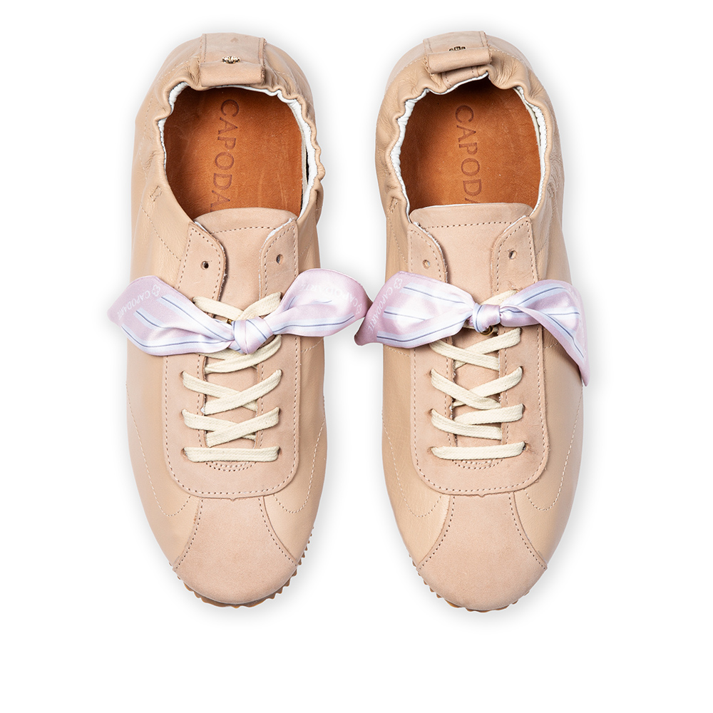 T&Ecirc;NIS FEMININO NUDE SEDA DE COURO BALLERINA SNEAKERS image number 4