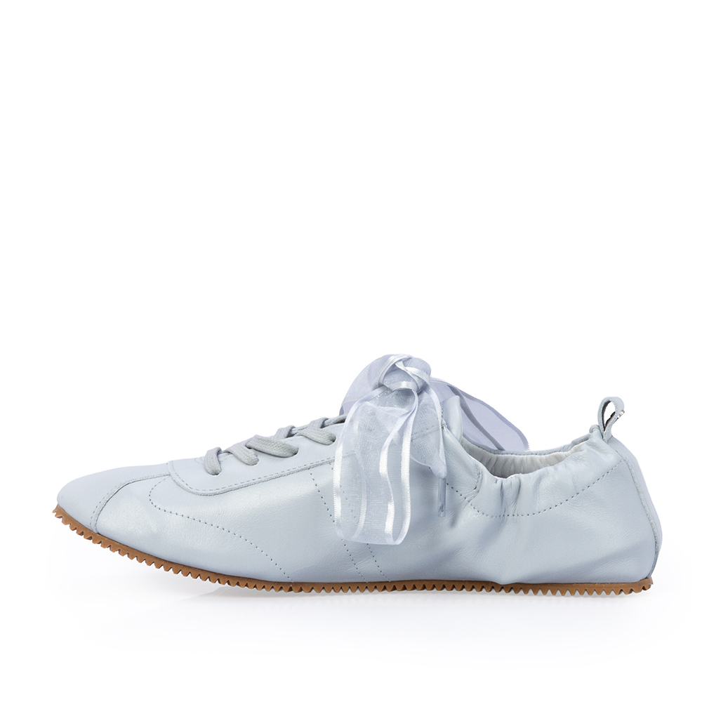 T&Ecirc;NIS FEMININO AZUL DE COURO BALLERINA SNEAKERS image number 2