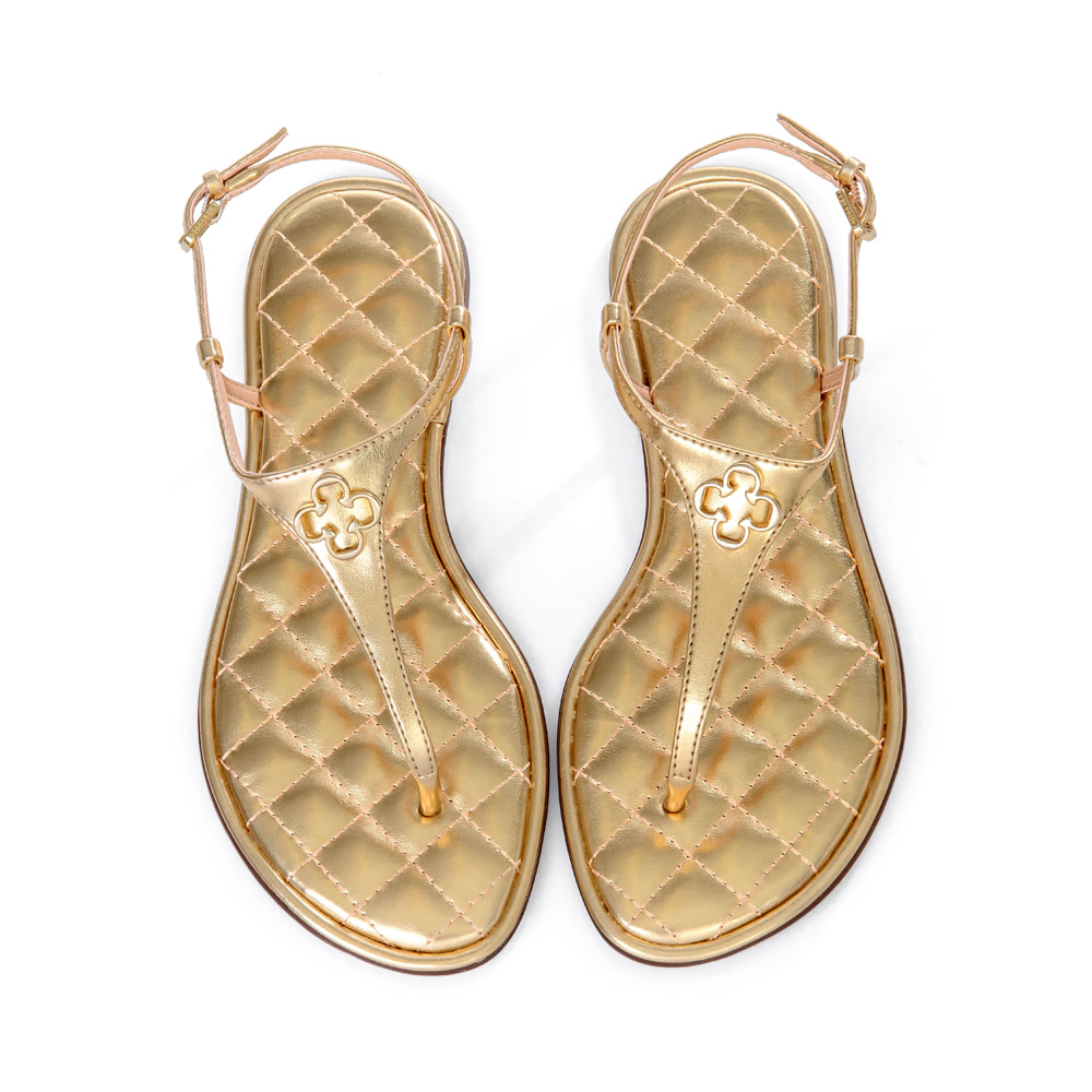 SAND&Aacute;LIA RASTEIRA DOURADA METALIZADA MATELASS&Ecirc; image number 4