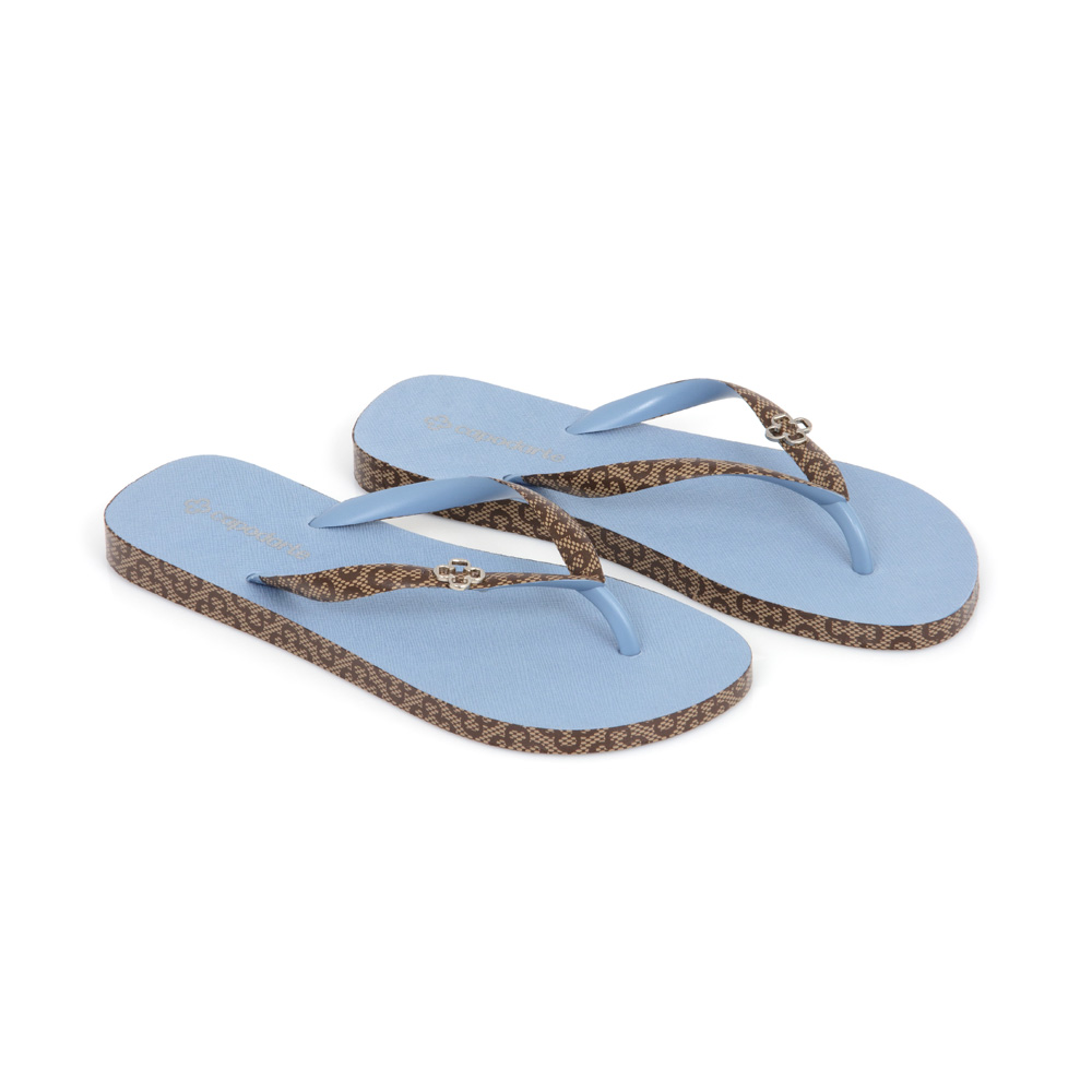 CHINELO DE DEDO AZUL CHIARO MONOGRAMA image number 1