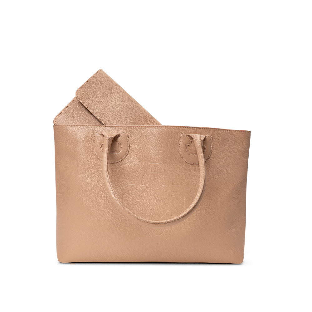 BOLSA SHOPPER DE COURO NUDE SEDA image number 3