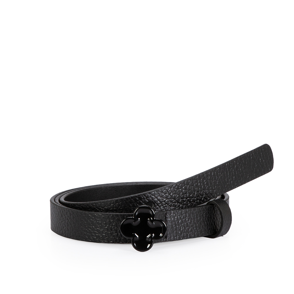 CINTO PRETO DE COURO FEMININO image number 0