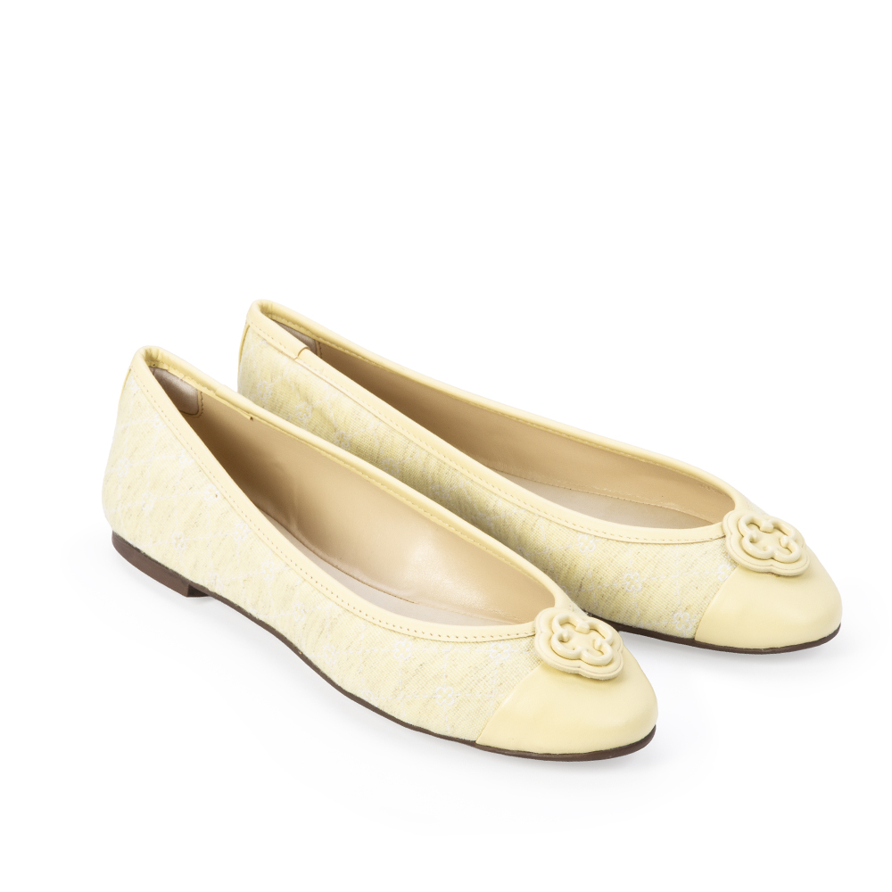 SAPATILHA DE COURO CREME BRULLE MONOGRAMA image number 2