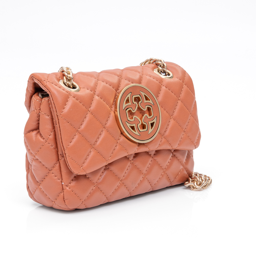 BOLSA PEQUENA COURO CARAMELO OLIVIA image number 4