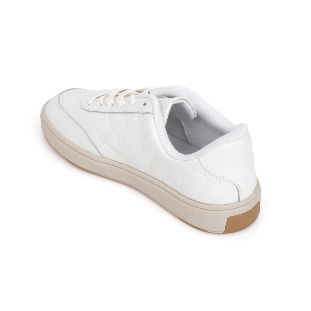 TÊNIS FEMININO BRANCO DE COURO AMARRAÇÃO image number 2