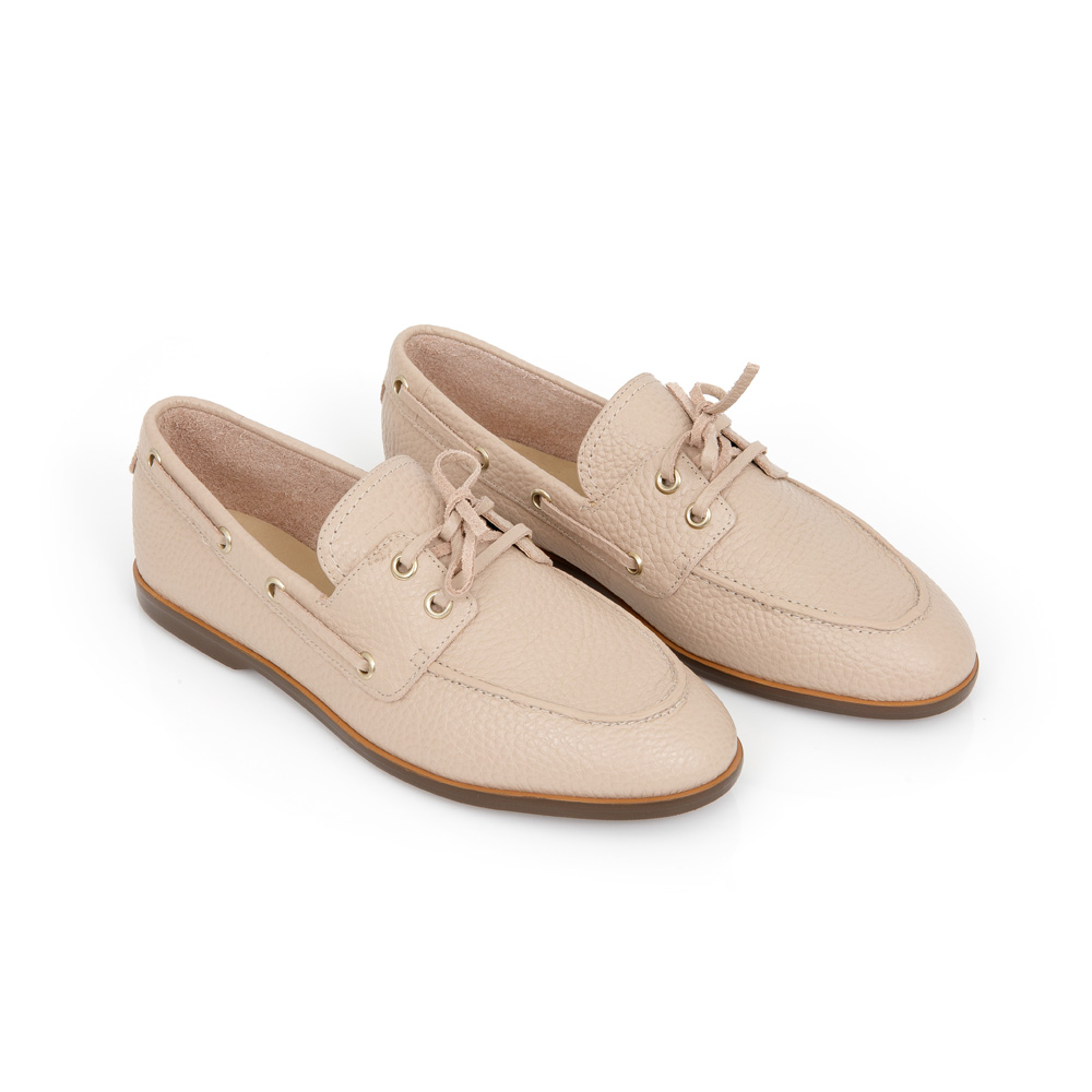 LOAFER MOCASSIM NUDE SEDA DE COURO image number 1