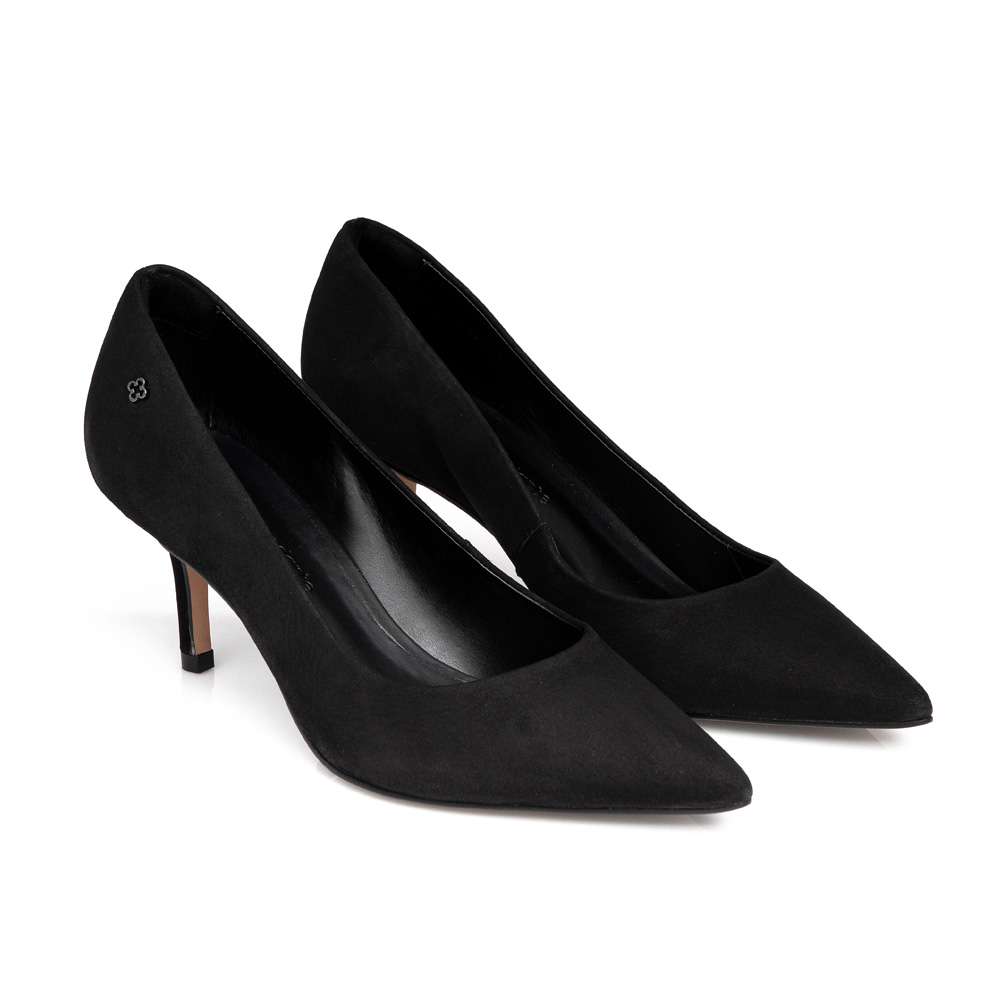 SCARPIN SALTO FINO PRETO NOBUCK image number 1