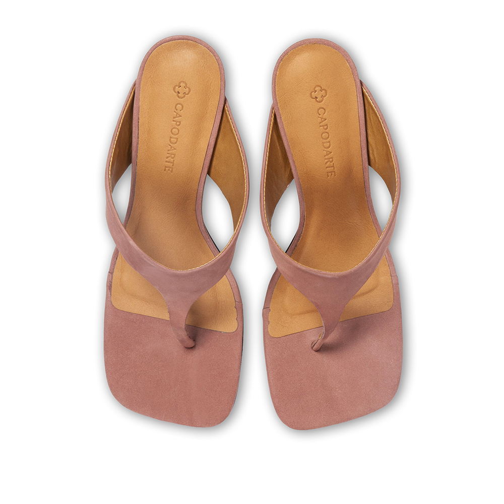 MULE DE COURO SALTO ALTO ROSA image number 4