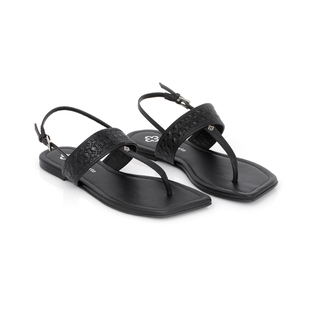 RASTEIRA PRETA COURO CROCHET image number 1