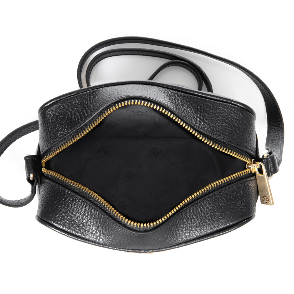 BOLSA PEQUENA TIRACOLO PRETA COURO image number 4