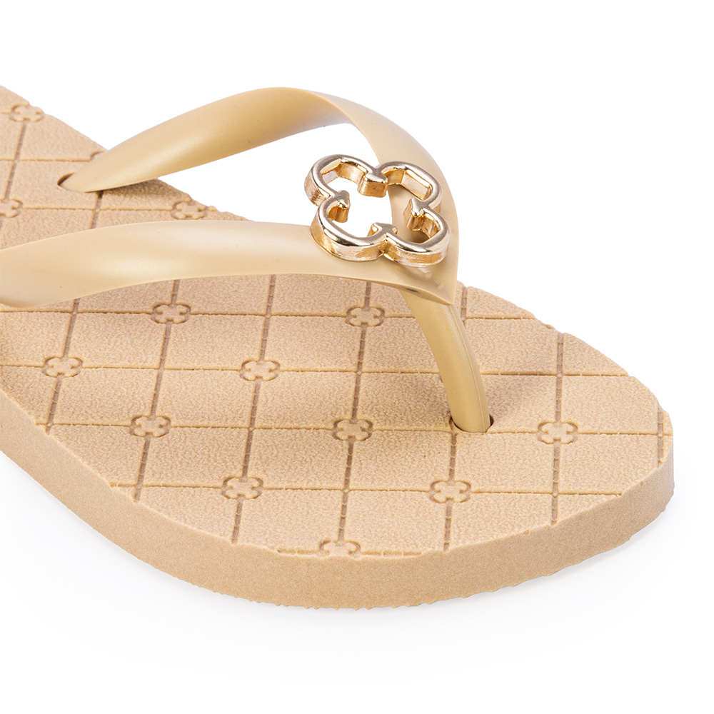 CHINELO DE DEDO INFANTIL DOURADO INJETADO TREVO image number 2