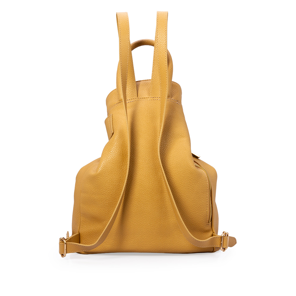 MOCHILA FEMININA BUCKET BEGE SAVANA DE COURO image number 2