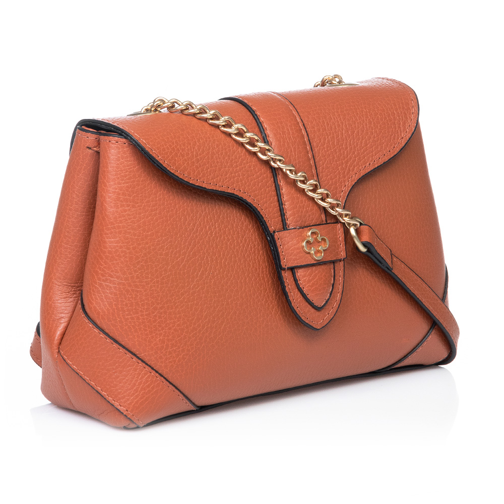 BOLSA COURO CARAMELO AL&Ccedil;A TRANSVERSAL image number 1