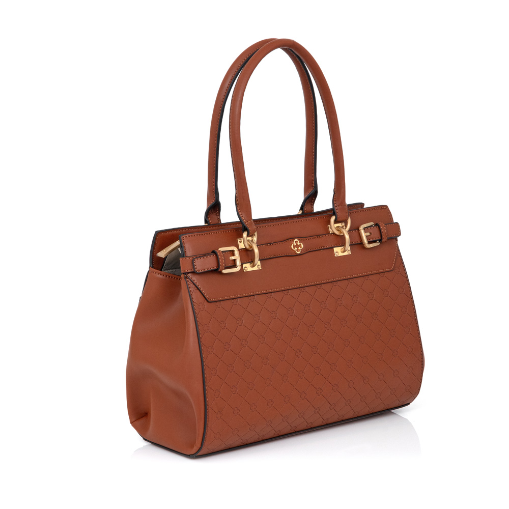 BOLSA GRANDE SHOPPER CARAMELO TAG image number 1