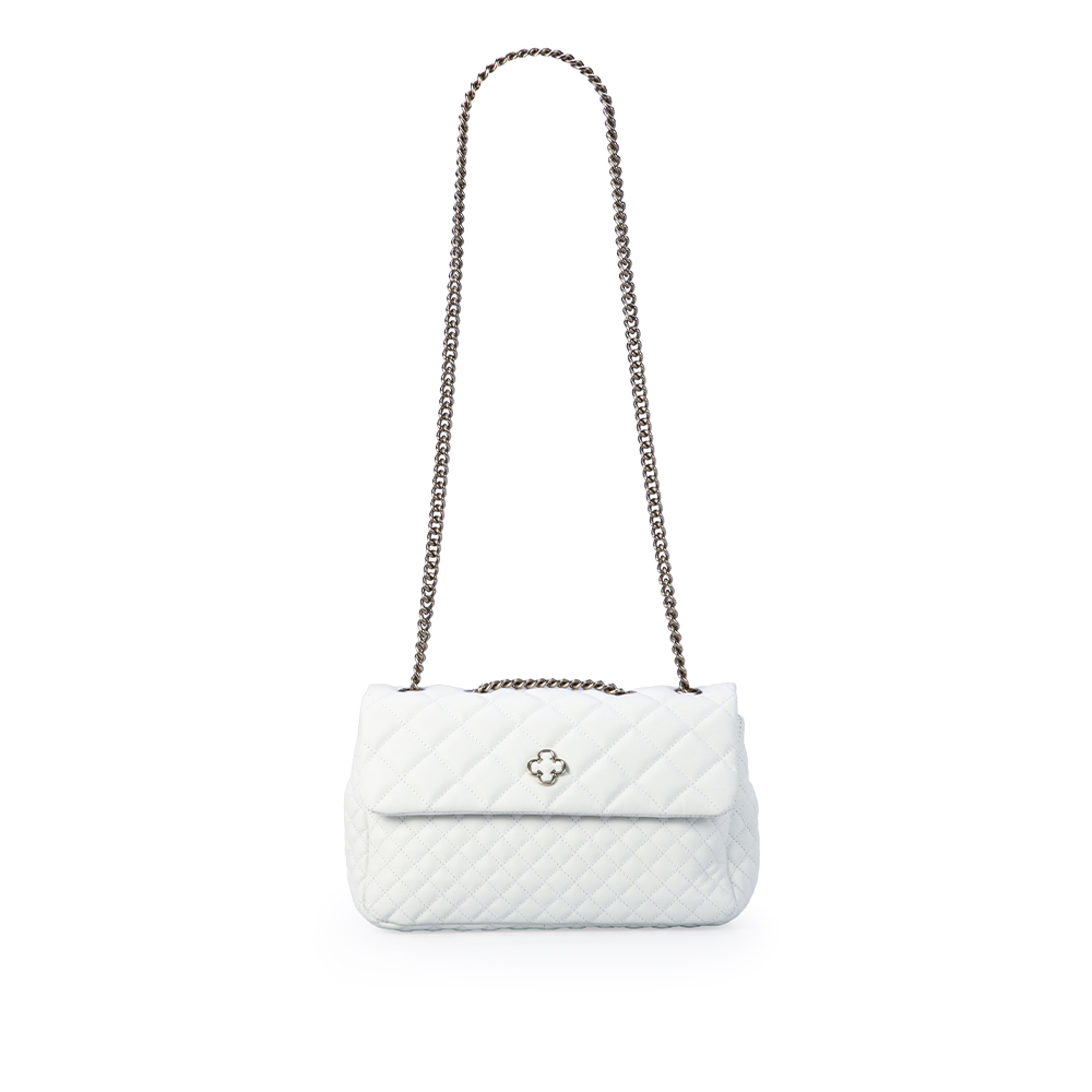 BOLSA BRANCA DE COURO MATELASS&Ecirc; SHOULDER BAG image number 1