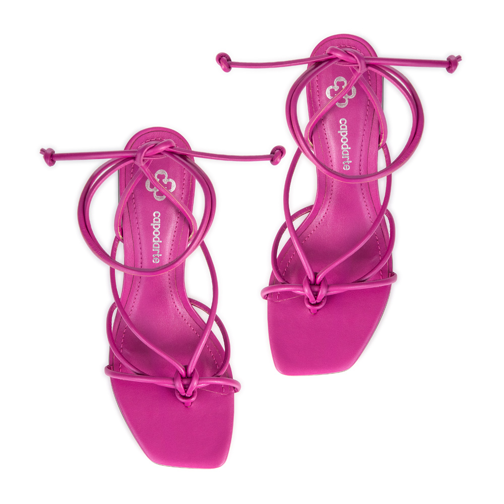 SANDÁLIA SALTO BLOCO ROSA JASMIN AMARRAÇÃO image number 4