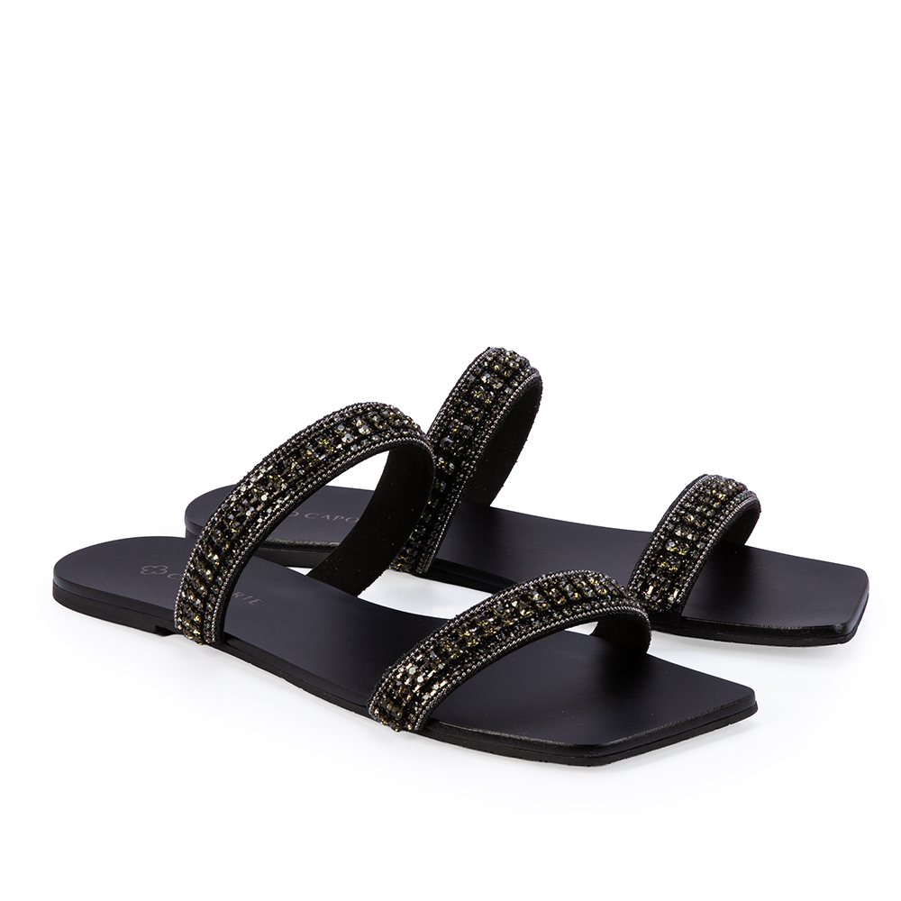 CHINELO RASTEIRO PRETO MALHA DIAMOND image number 1