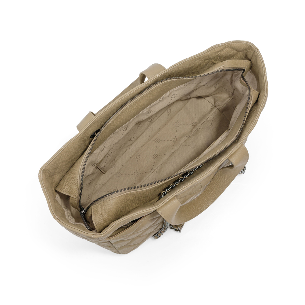 BOLSA GRANDE SHOPPER VERDE ALBERO DE COURO MATELASS&Ecirc; image number 4