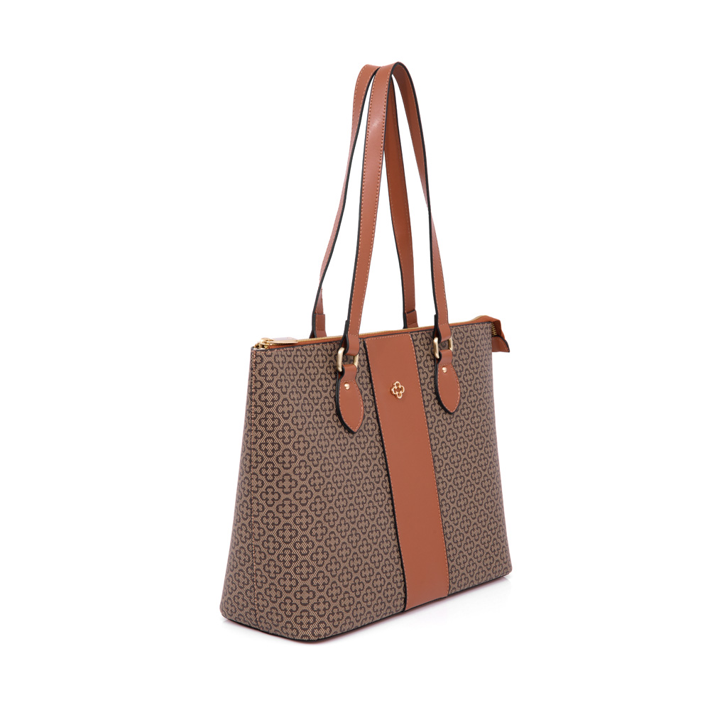 BOLSA SHOPPER CARAMELO MONOGRAMA image number 2