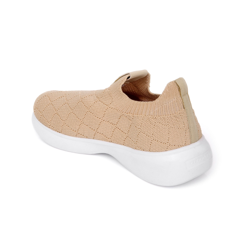 TÊNIS SLIP ON KNIT MATELASSÊ BEGE RÁFIA FEMININO image number 2