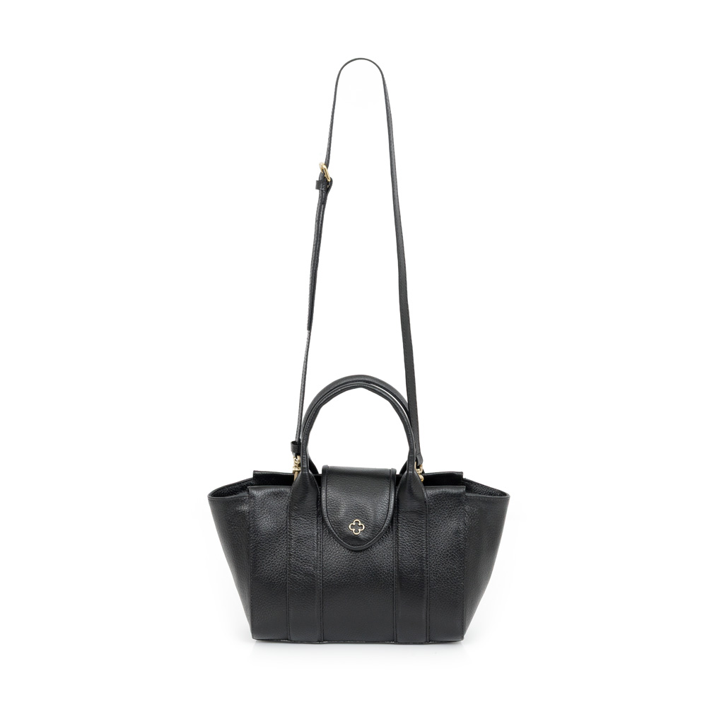BOLSA TIRACOLO PRETA DE COURO TOTE image number 3