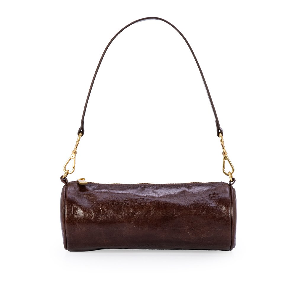 BOLSA CILINDRO MARROM DE COURO SHOULDER BAG image number 0