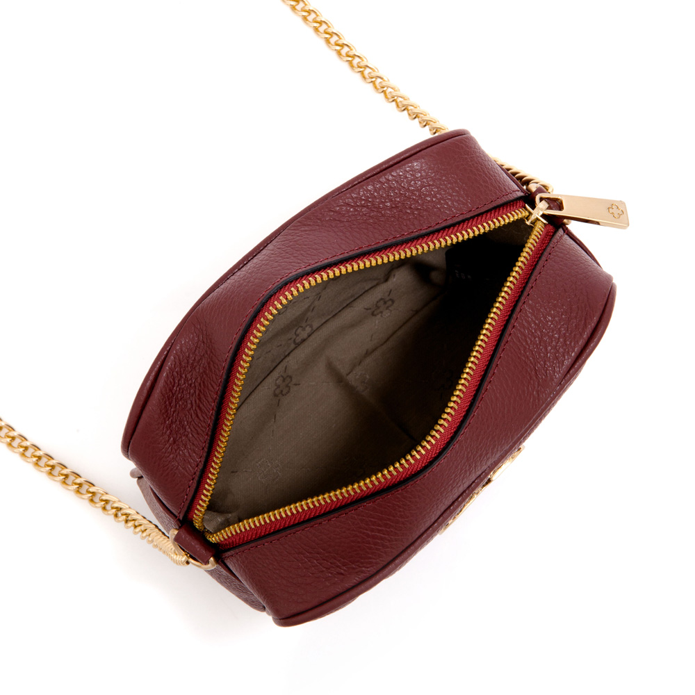 BOLSA SHOULDER BAG DE COURO BORDÔ MATELASSÊ image number 4