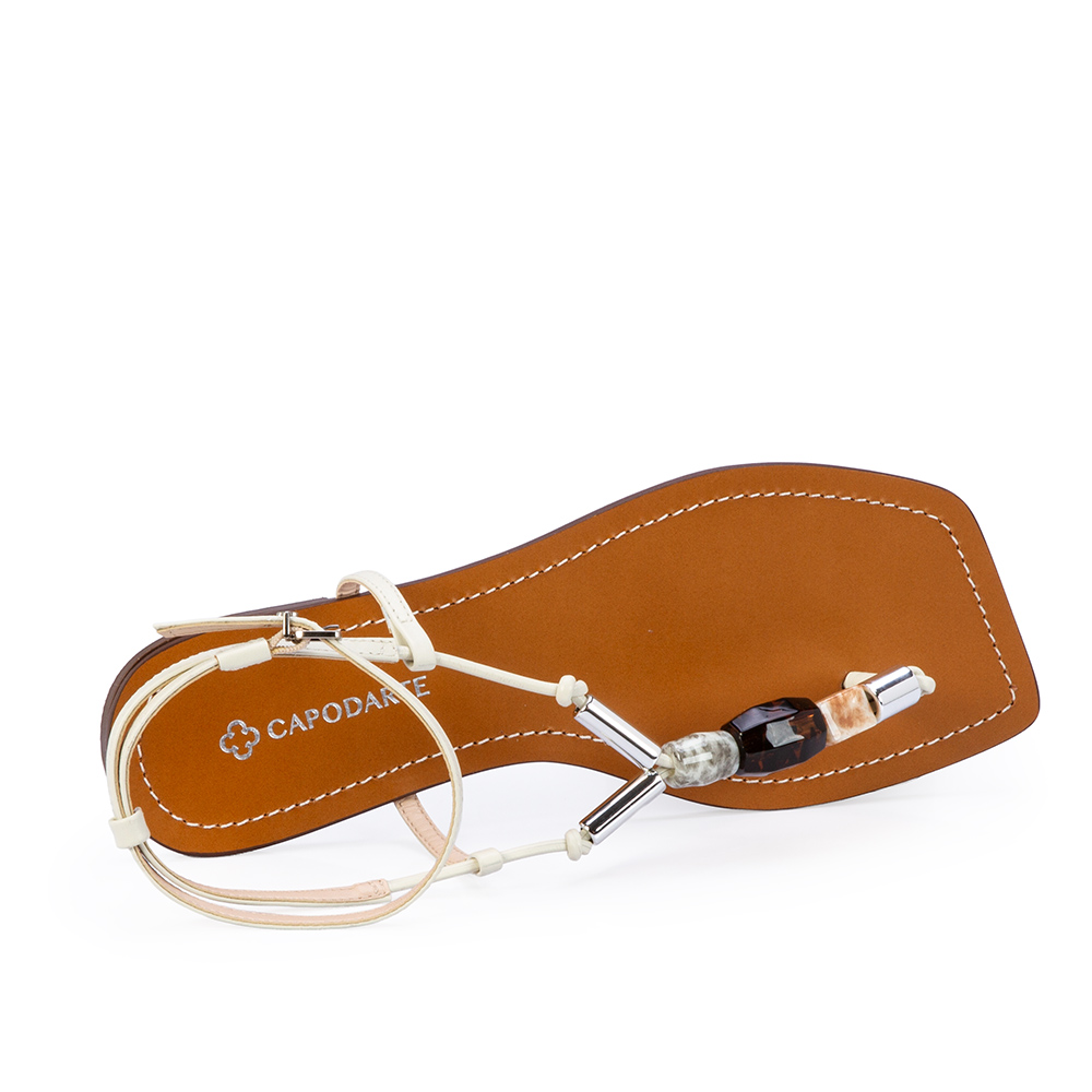 SAND&Aacute;LIA RASTEIRA BRANCA DUNA DE COURO image number 4