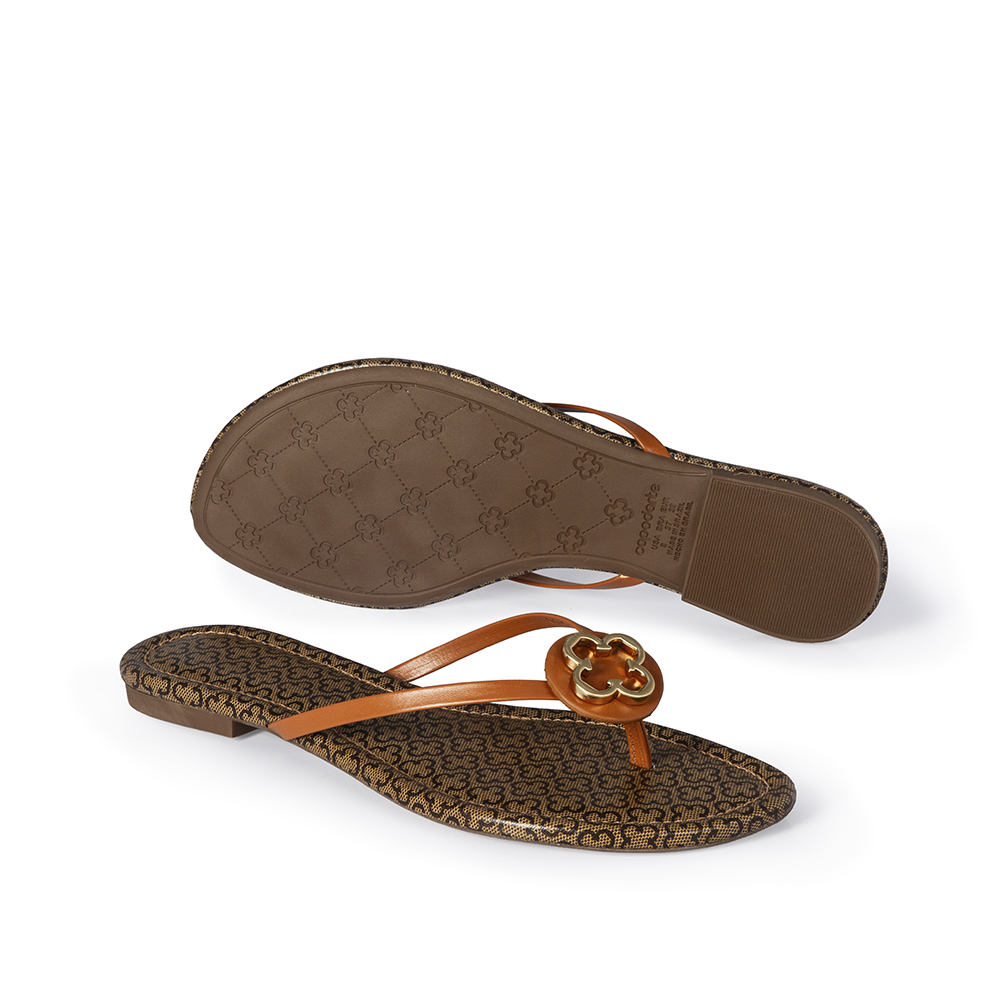 CHINELO RASTEIRO CARAMELO COURO MONOGRAMA image number 3
