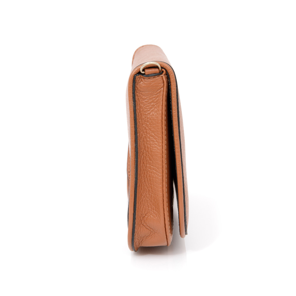 BOLSA PEQUENA TIRACOLO CARAMELO COURO SHOULDER BAG image number 1