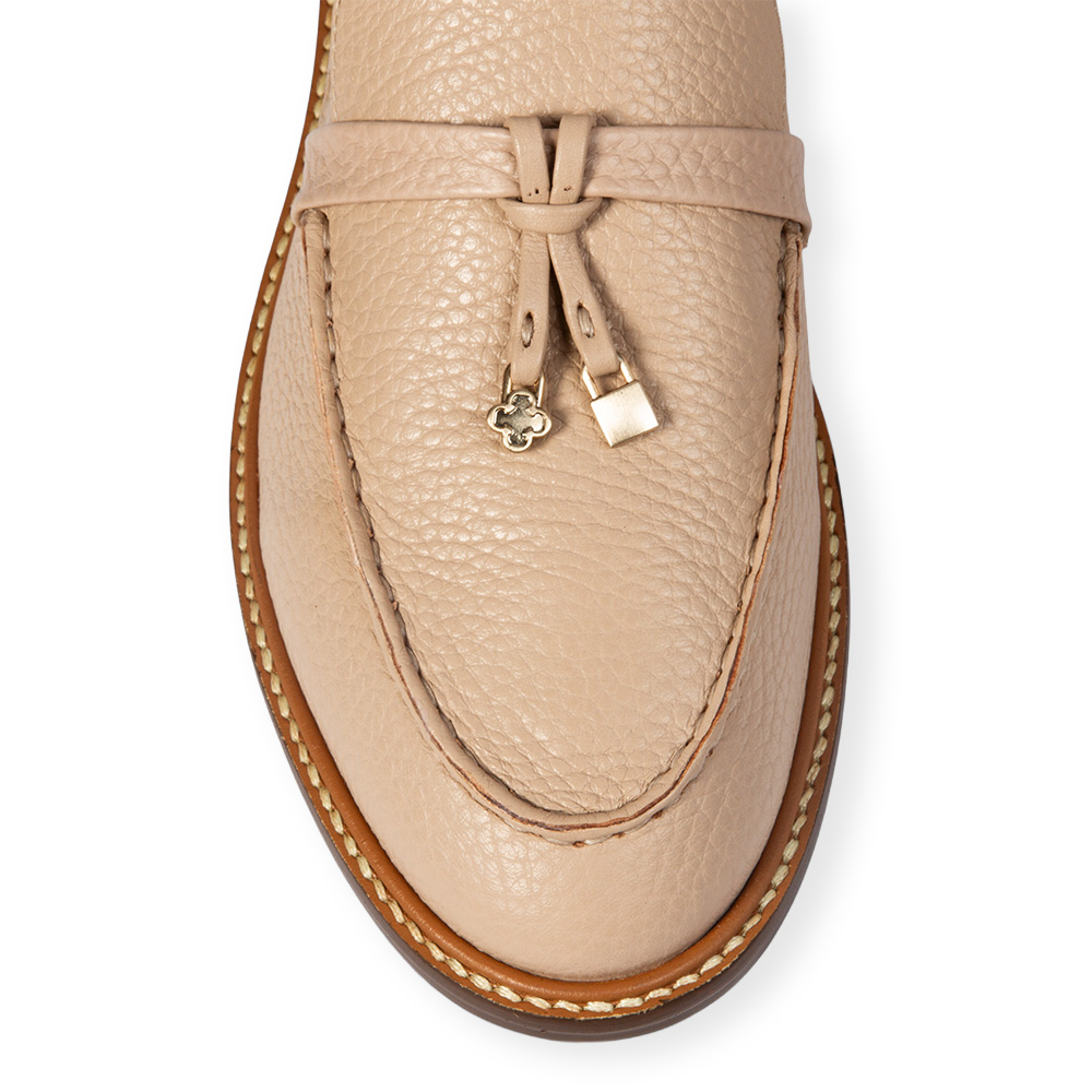 LOAFER MOCASSIM COURO NUDE SEDA FLOATER image number 2