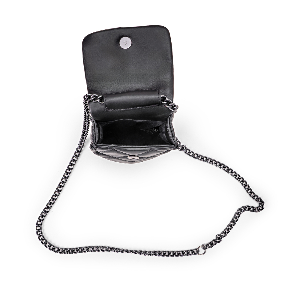 BOLSA PARA CELULAR PRETA DE COURO + PORTA FONES image number 4