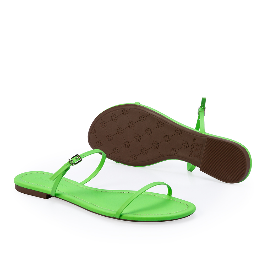 CHINELO RASTEIRO VERDE PISTACCHIO DE COURO image number 3