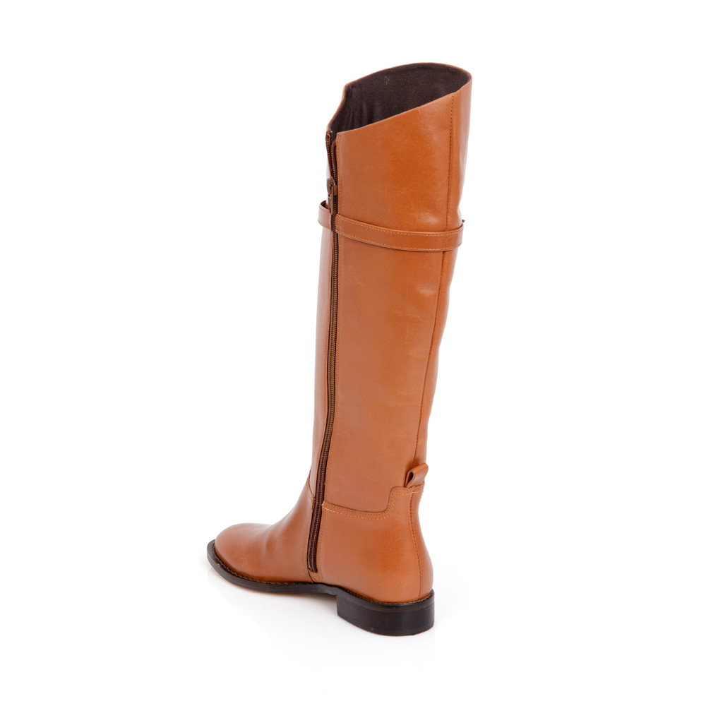 BOTA CANO ALTO CARAMELO DE COURO image number 2
