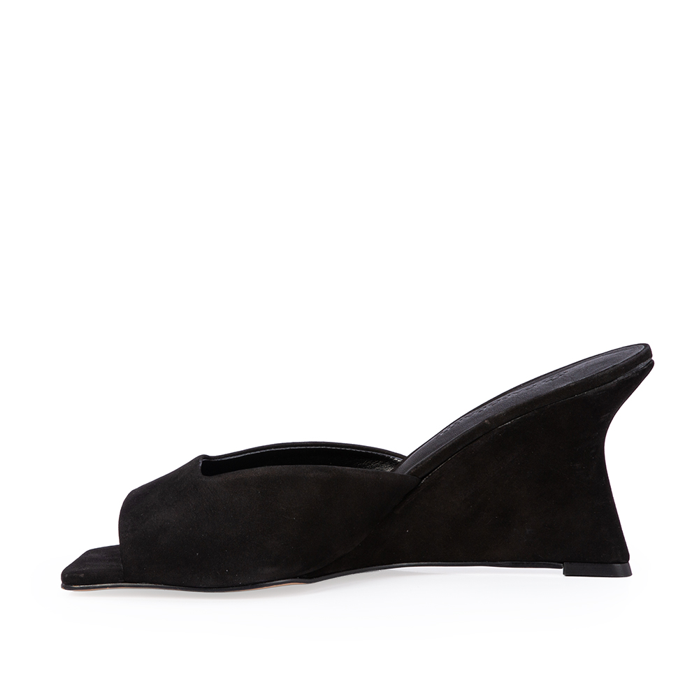 MULE SALTO ANABELA PRETA COURO NOBUCK image number 2