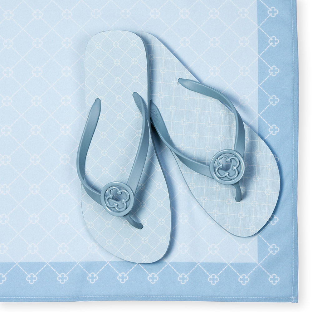 KIT CHINELO DE DEDO INJETADO E LEN&Ccedil;O AZUL image number 4