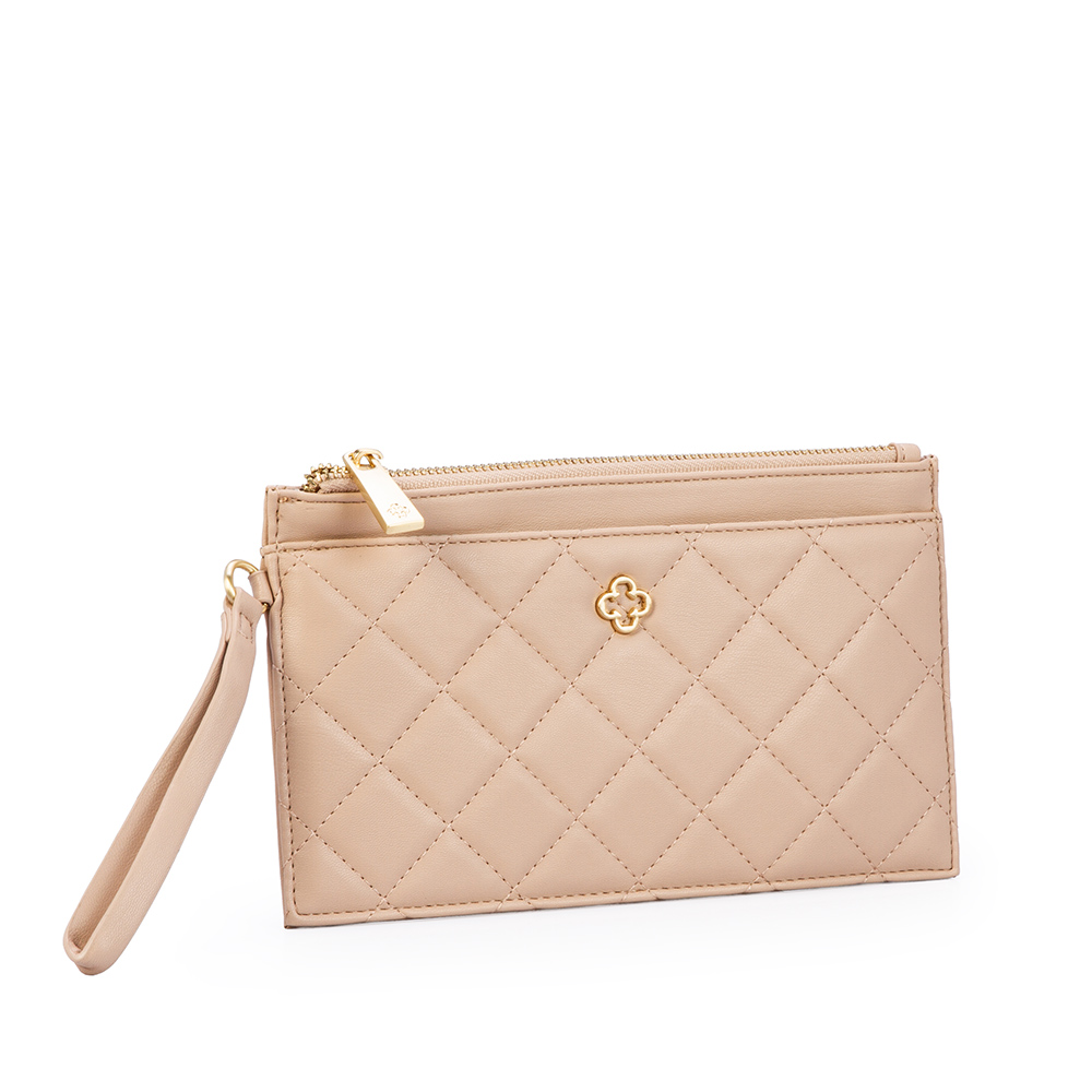 CARTEIRA FEMININA NUDE SEDA MATELASS&Ecirc; image number 1