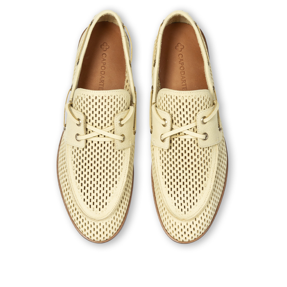 LOAFER MOCASSIM CREME BRULLE DE COURO NOBUCK image number 4