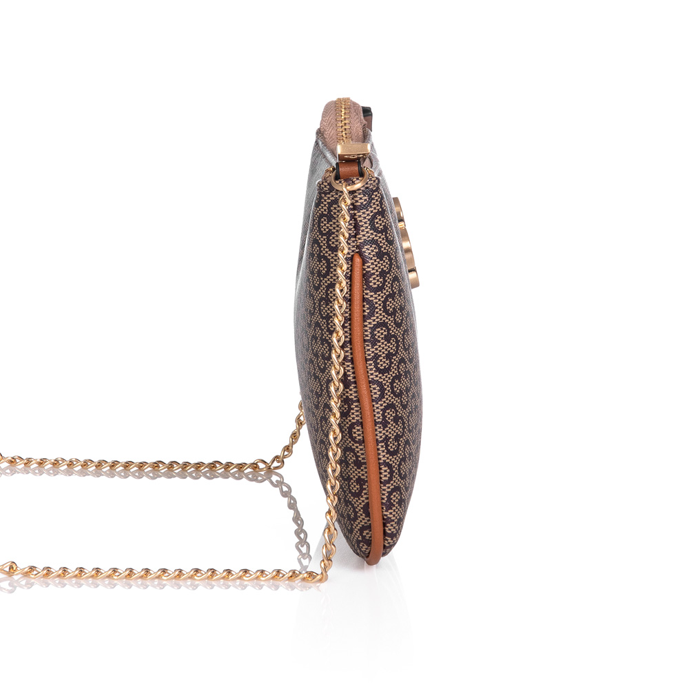 BOLSA PEQUENA CARAMELO AL&Ccedil;A CORRENTE MONOGRAMA ELENA image number 2