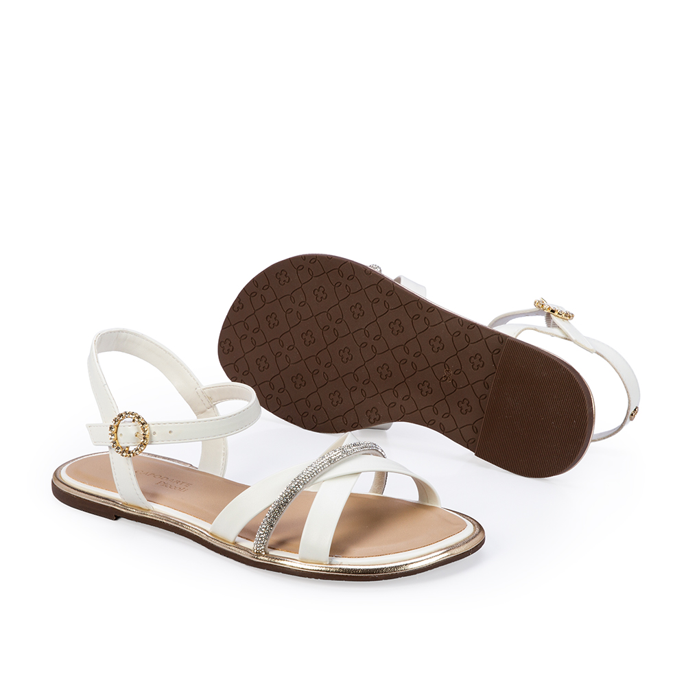 SAND&Aacute;LIA RASTEIRA BRANCA STRASS INFANTIL image number 3