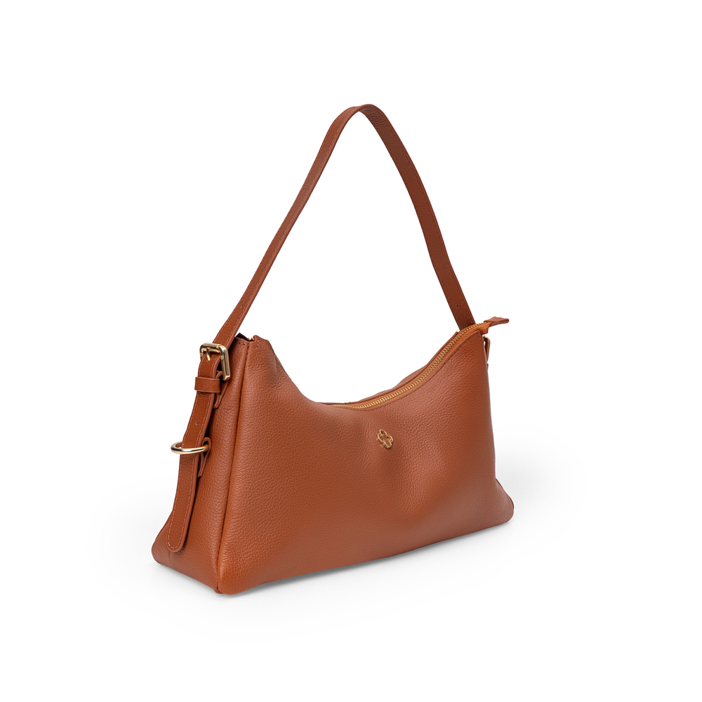 BOLSA CARAMELO DE COURO SHOULDER BAG image number 3