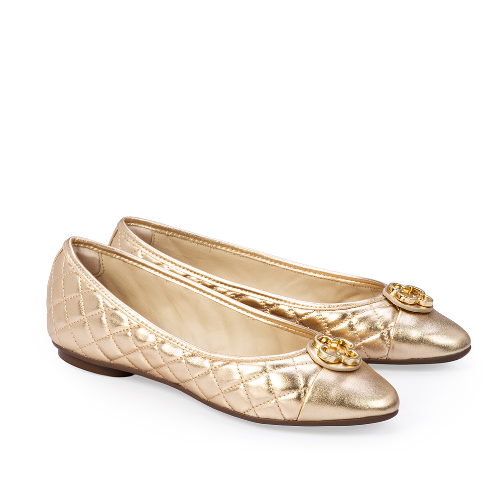 SAPATILHA CATHERINE MODERNIT&Aacute; DOURADA COURO MATELASS&Ecirc; image number 1