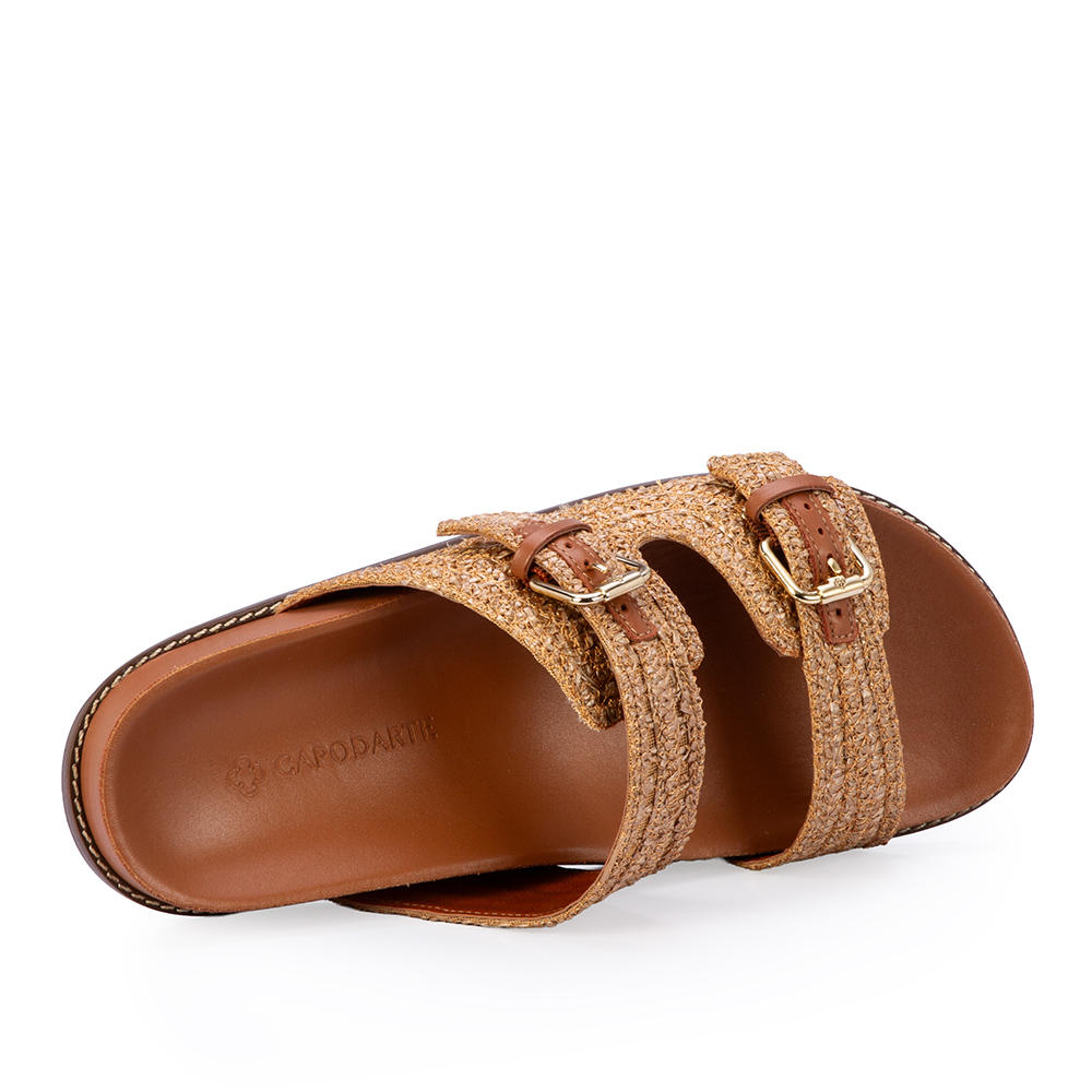 PAPETE CARAMELO TRAMADO COM FIVELAS image number 4