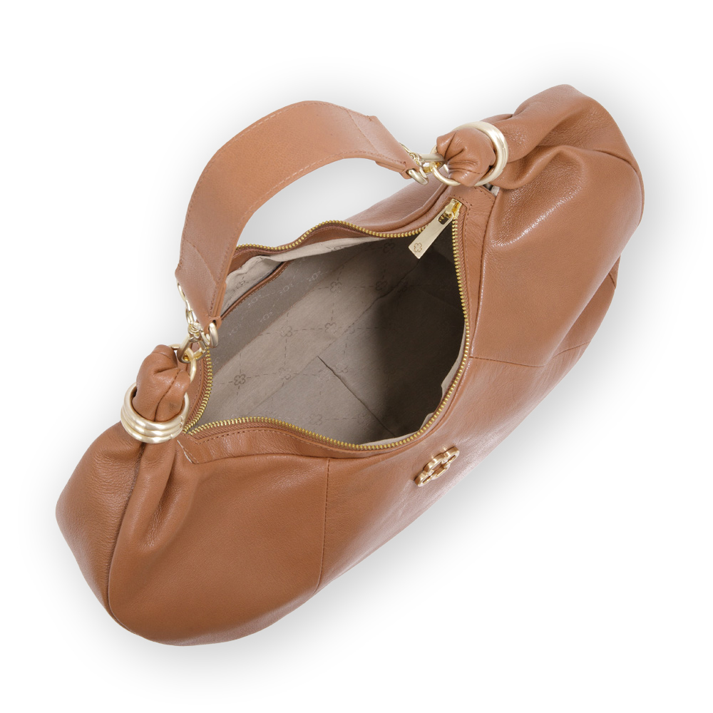 BOLSA HOBO DE COURO CARAMELO image number 4