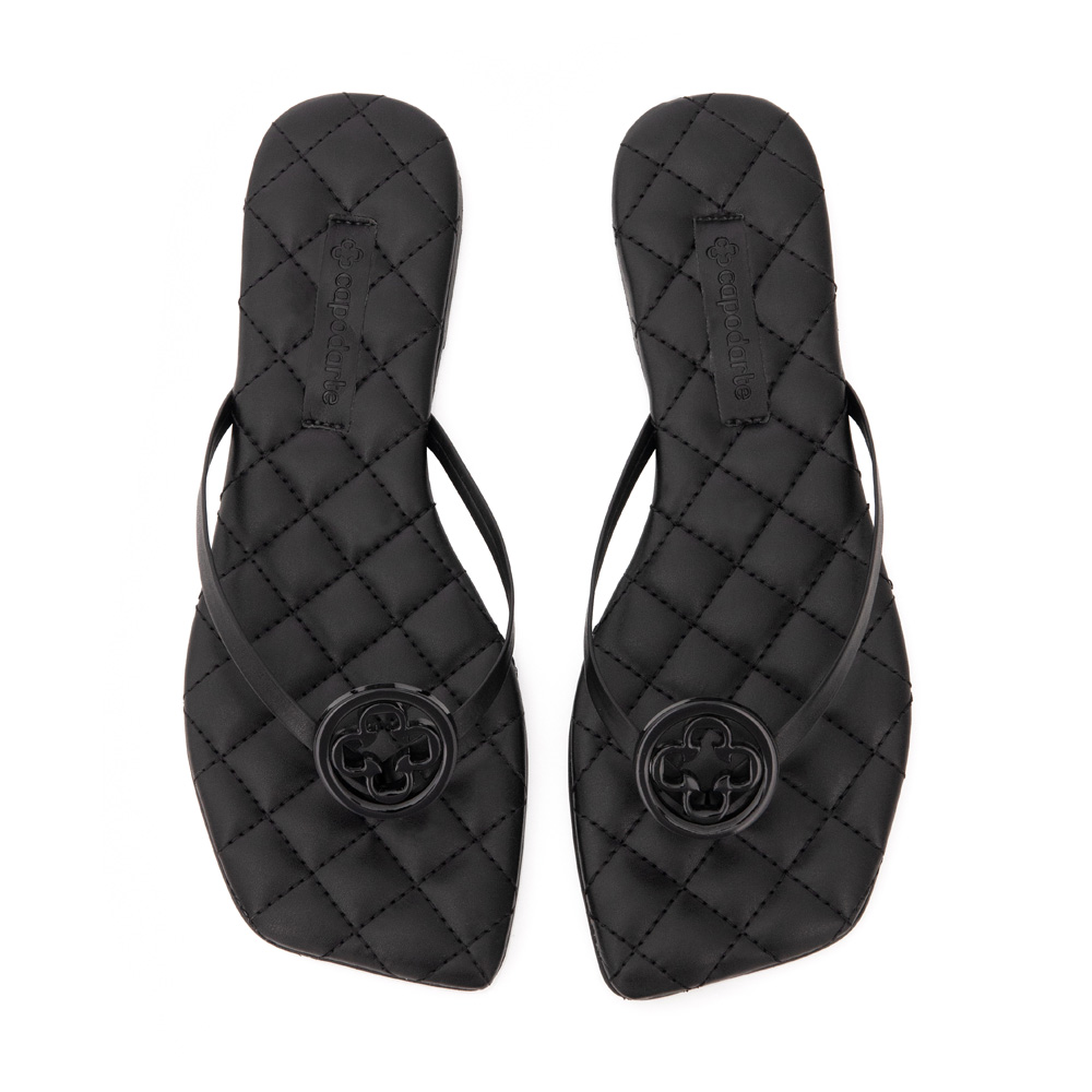 CHINELO PRETO BICO QUADRADO MATELASSÊ image number 4