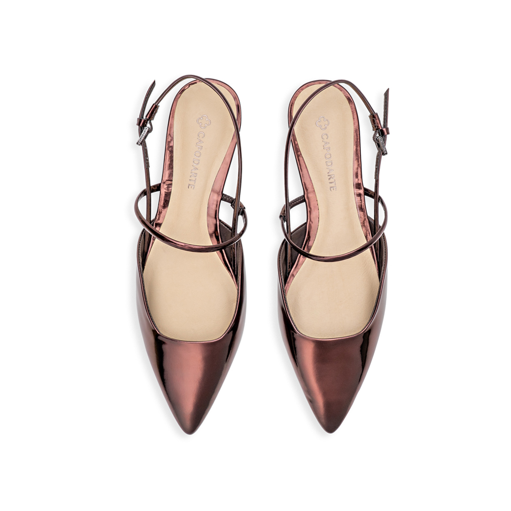 SAPATILHA SLINGBACK MARROM DE COURO SPECCHIO image number 4