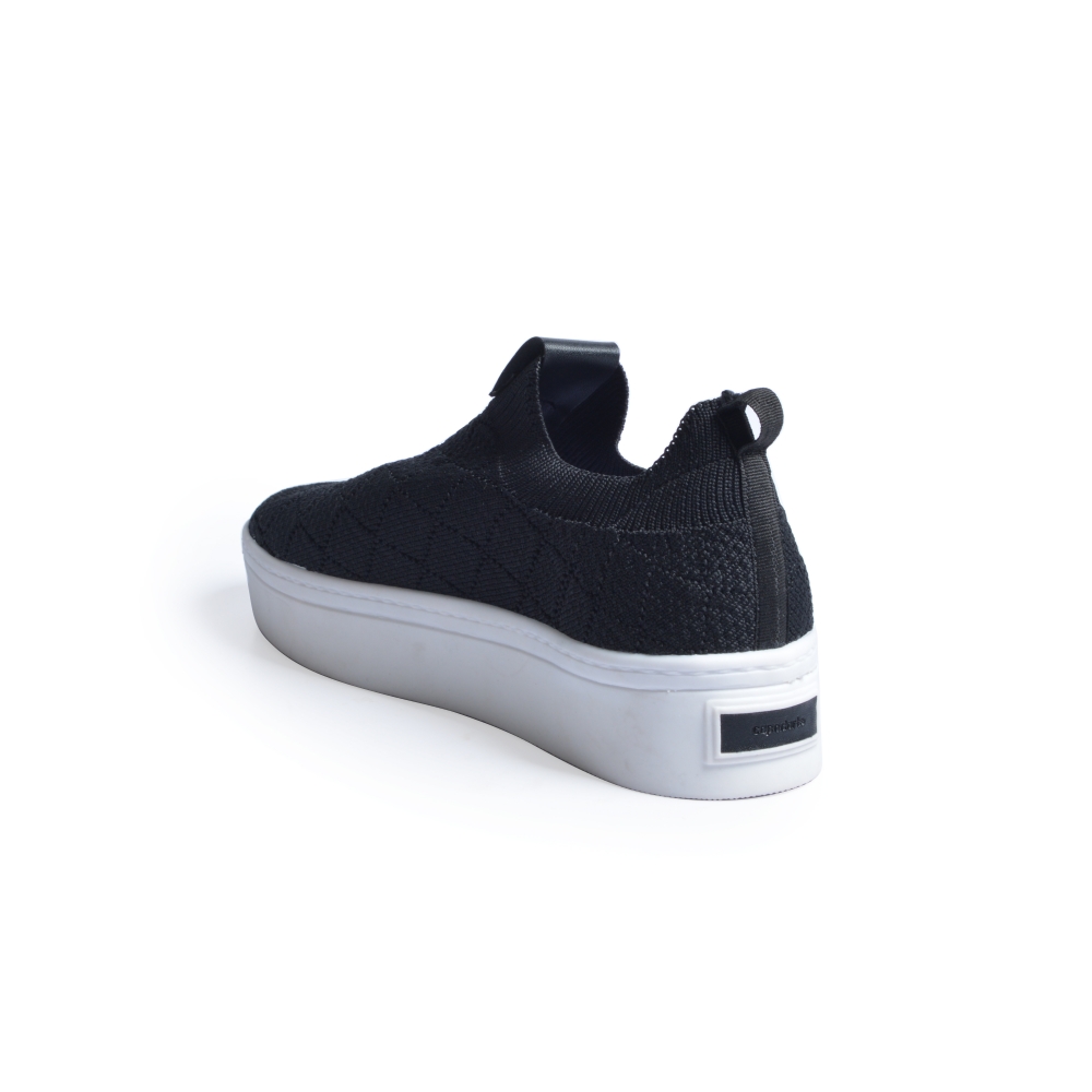 TÊNIS FEMININO SLIP ON KNIT MATELASSÊ PRETO image number 3