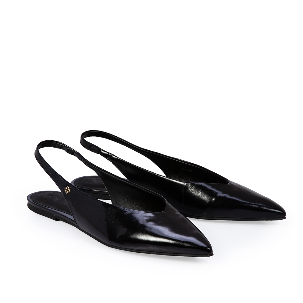 SAPATILHA SLINGBACK PRETA DE COURO image number 2