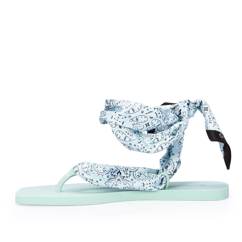 CHINELO DE DEDO LEN&Ccedil;O ESTAMPA PAISLEY VERDE image number 2